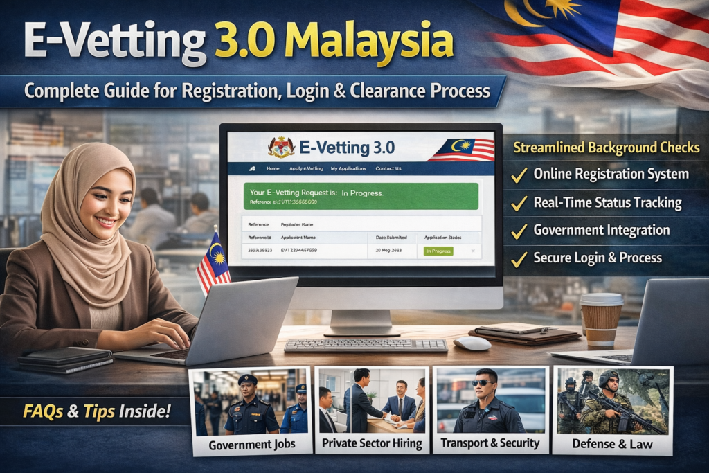 E-Vetting 3.0 Malaysia: Complete Guide for Registration, Login & Clearance Process